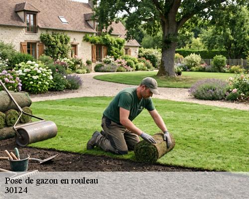 Pose de gazon en rouleau l-estrechure-30124 TC Elagage