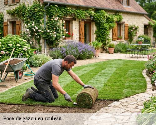Pose de gazon en rouleau l-estrechure-30124 TC Elagage