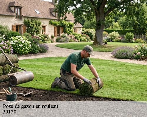 Pose de gazon en rouleau monoblet-30170 TC Elagage